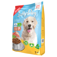 Полнорационный сухой корм для взрослых собак Jolly Dog, Лосось с рисом, 3 кг